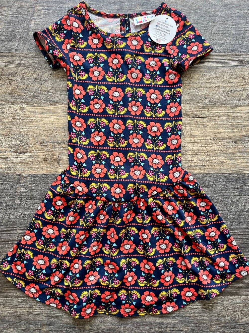 NWT Dot Dot Smile Poppytastic Drop Waist Flapper Dress 3/4